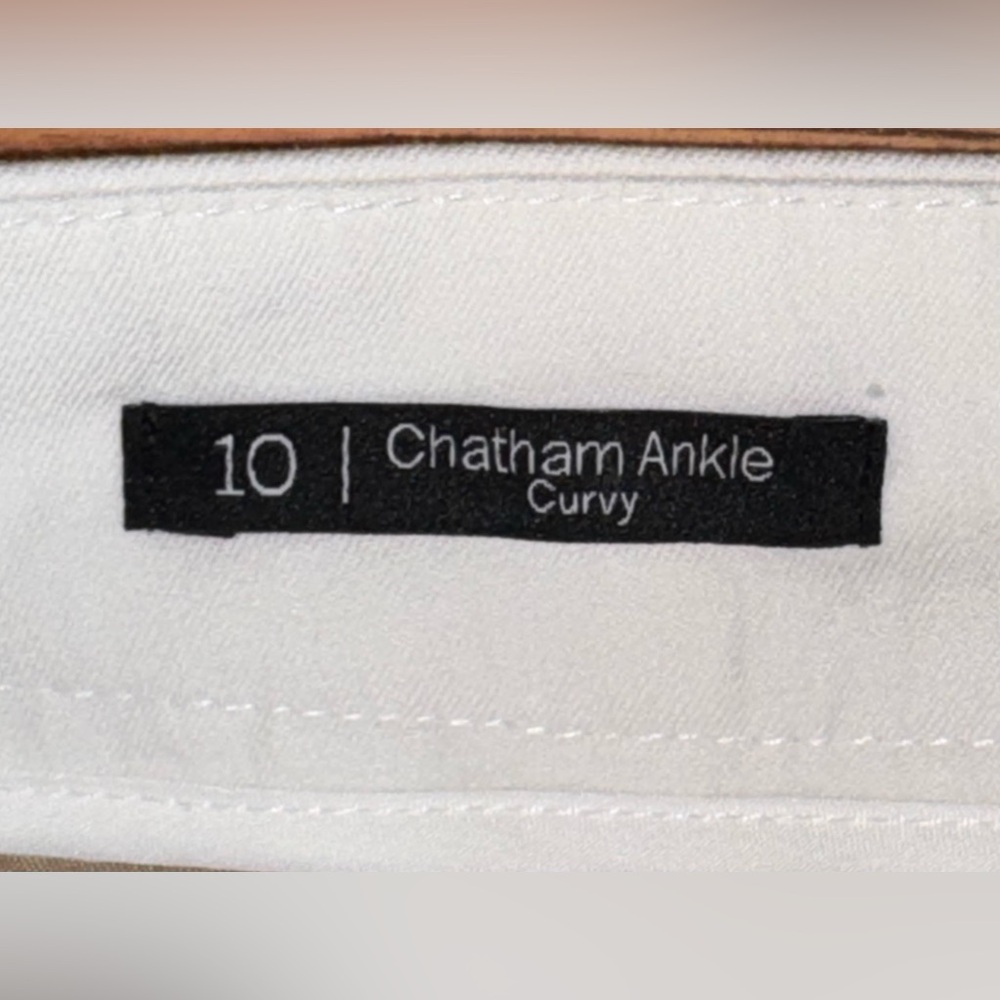 Lot 3 Talbots Chatham Ankle Pants Women’s 10 Curvy Beige White Stretch Side Zip - Picture 5 of 16